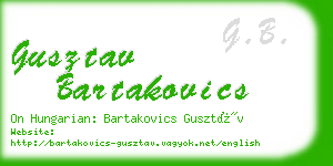 gusztav bartakovics business card